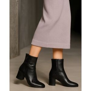 Gianni Barbato archive rare Python Leather black ankle boots shoes Size: EU 39.5